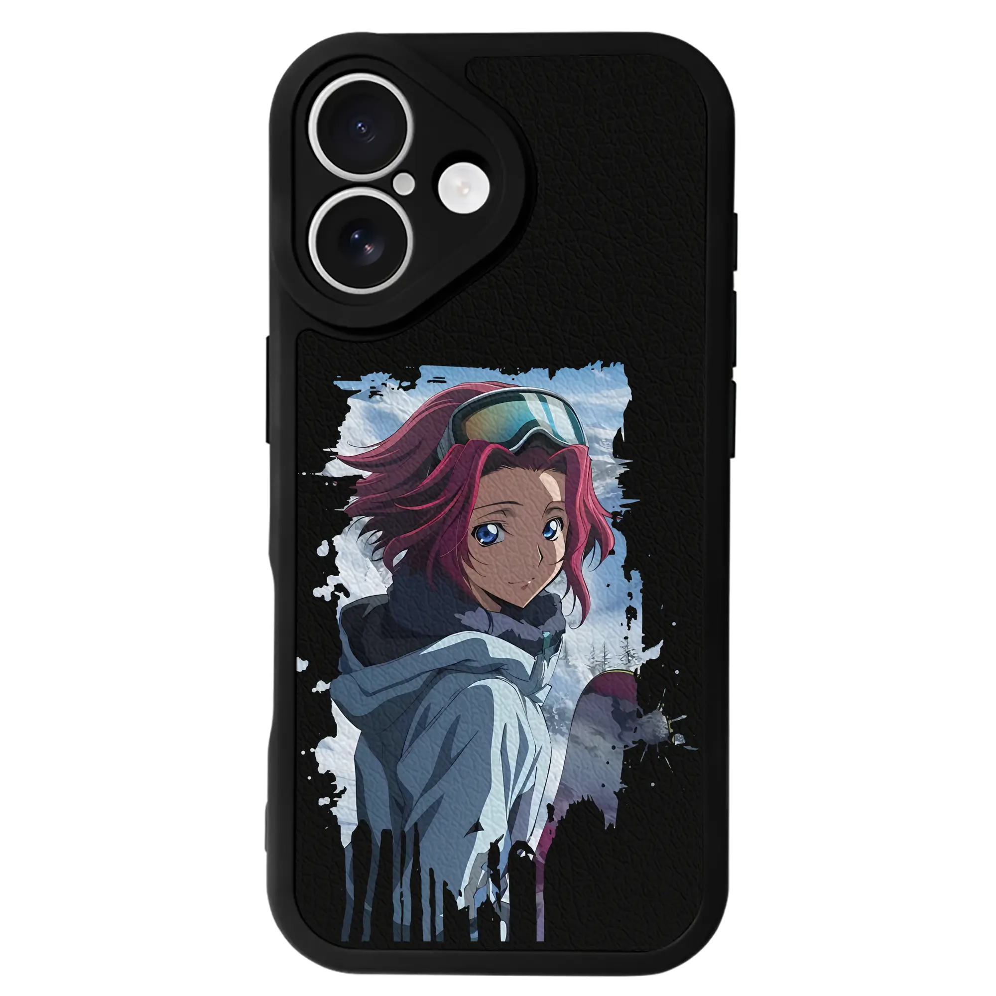 コードギアス 反逆のルルーシュ グッズ カレン・シュタットフェルト - IPhone 16シリーズ対応 ・ シリコンスマホケース ・ レザー調 ・ 高精度フィット ・ 耐衝撃 ・ ワイヤレス充電対応 ・ 精密カット